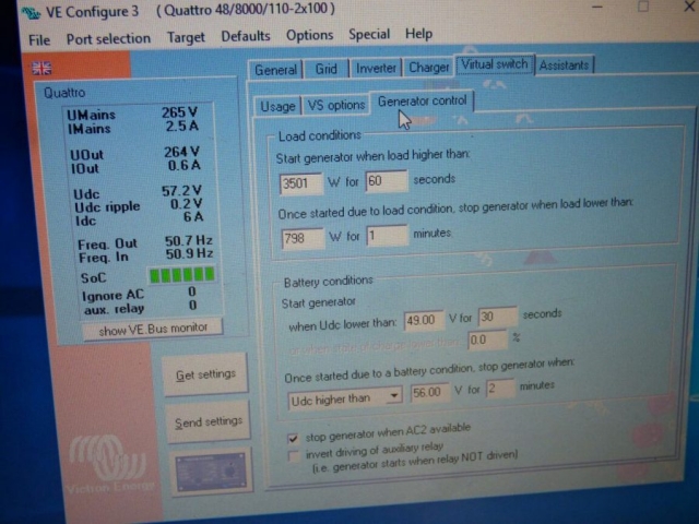 Programming the parameters