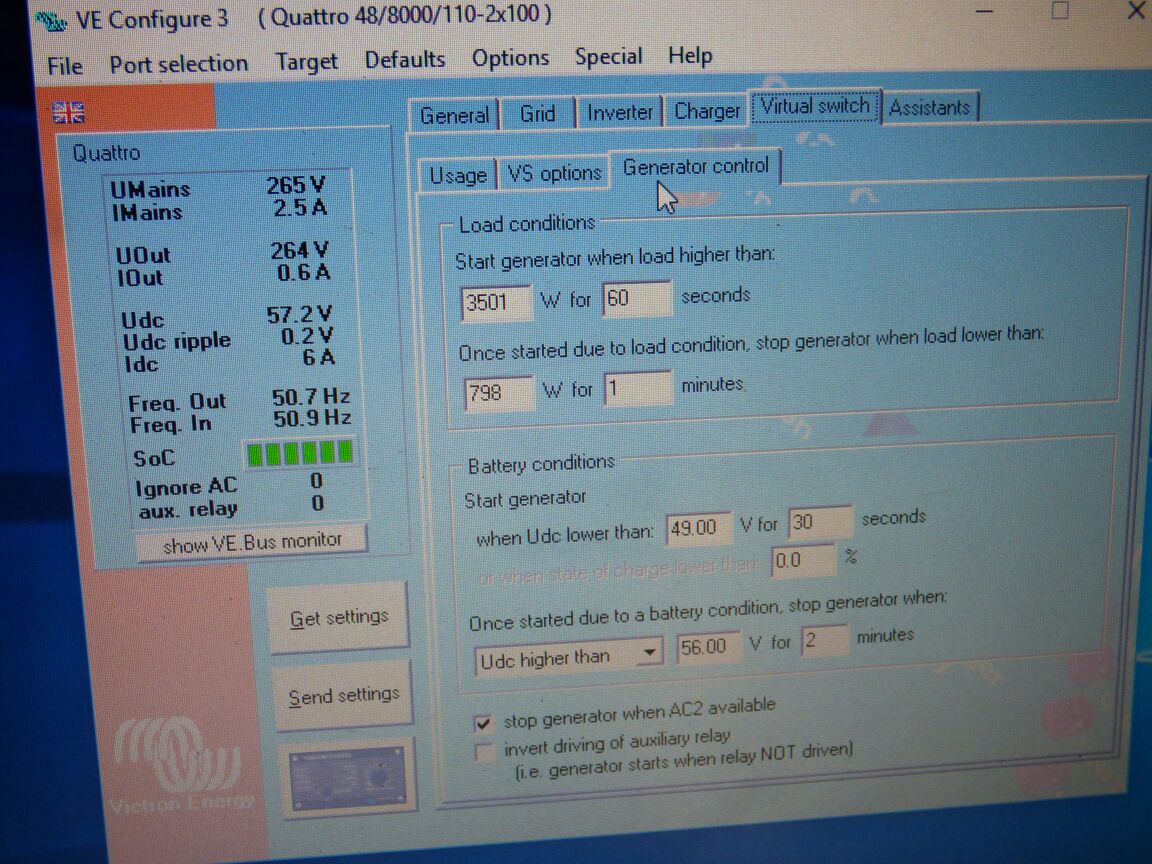 Programming the parameters